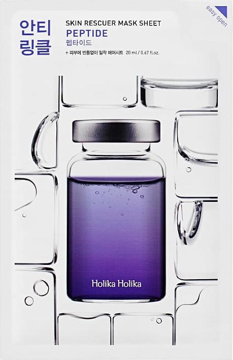 Image du produit Holika Holika Peptide Skin Rescue Mask Sheet - Masque en toile anti-âge aux peptides (20 ml)