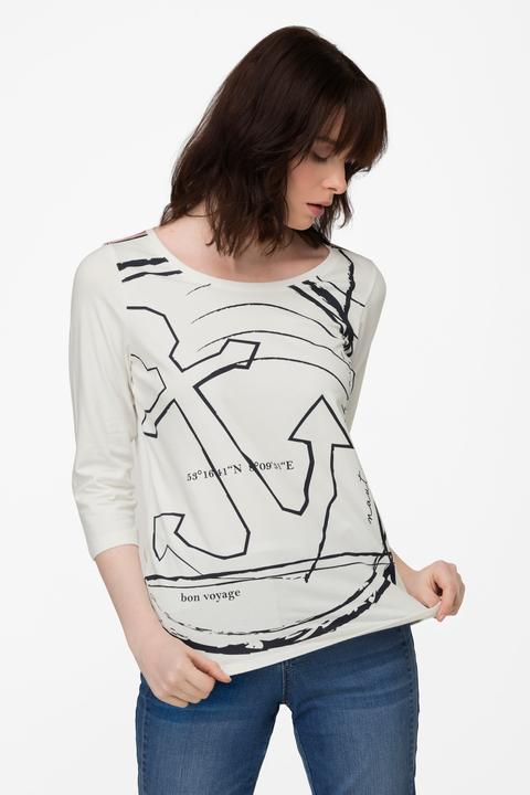 Actual product image Laurasøn Anchor 3/4 Sleeve Graphic Tee (XL)