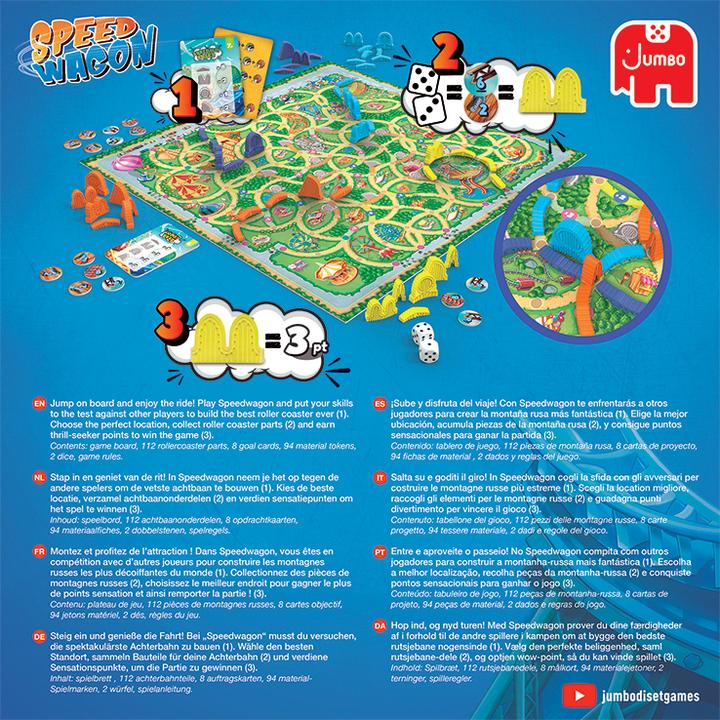 Actual product image Jumbo Speedwagon, d/f/i from 8 years, 2-4 players, exciting roller coaster game (German)