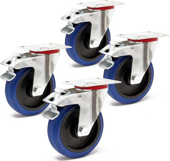 Wiltec Kit de roulettes pivotantes