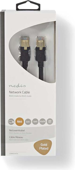 Produktbild Nedis Cat 6 cable RJ45 connector F / UTP 2.00m | round LSZH (F/UTP, CAT6, 2 m)