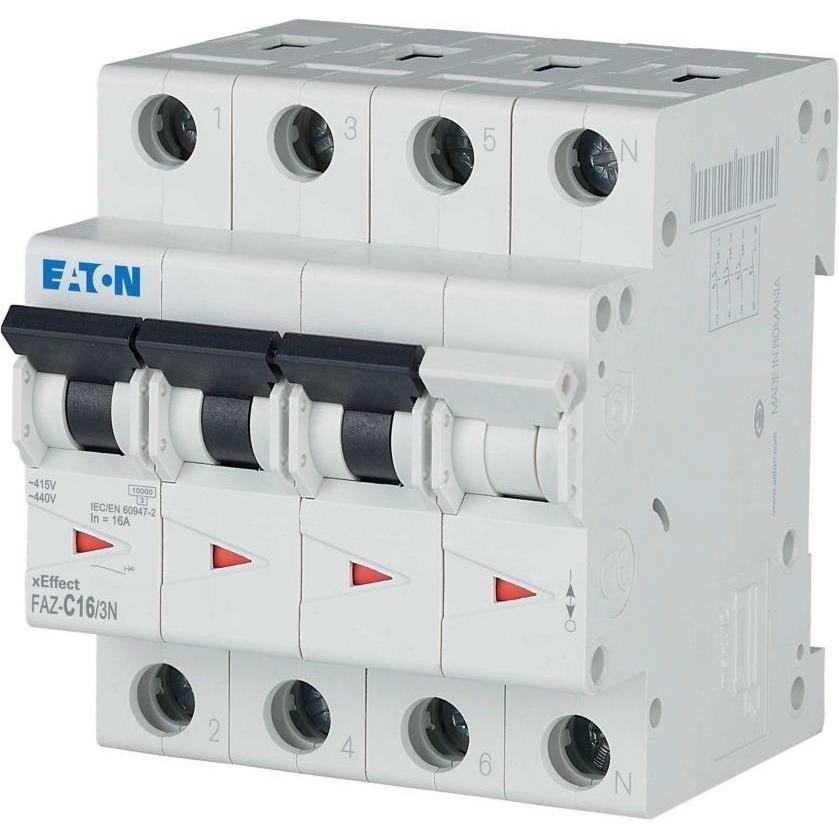 Eaton, Schutzschalter, MOE FAZ-C16/3N LS-Schalter C-Char 16A, 3p+N