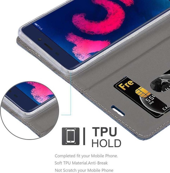 Produktbild Cadorabo Book Jeans Optik Cover (Honor V9 Play)