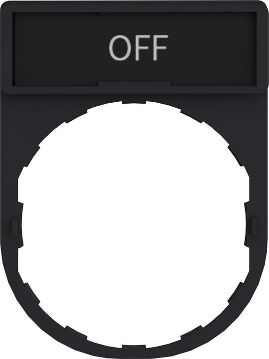 Actual product image Schneider Electric Label holder 30x40mm with label 8x27mm ZBY2312