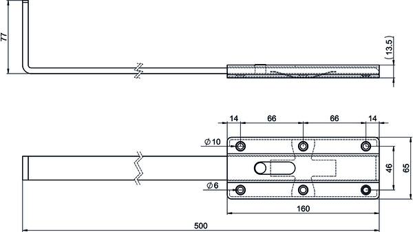 Produktbild Webi Stangenriegel verzinkt (1 Stk.)