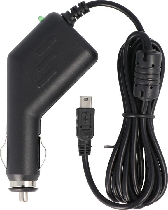 AccuCell KFZ-Ladekabel Mini-USB mit TMC-Antenne, 2A Ladestrom