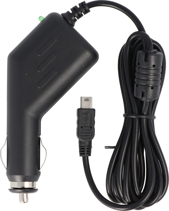 Produktbild AccuCell KFZ-Ladekabel Mini-USB mit TMC-Antenne, 2A Ladestrom