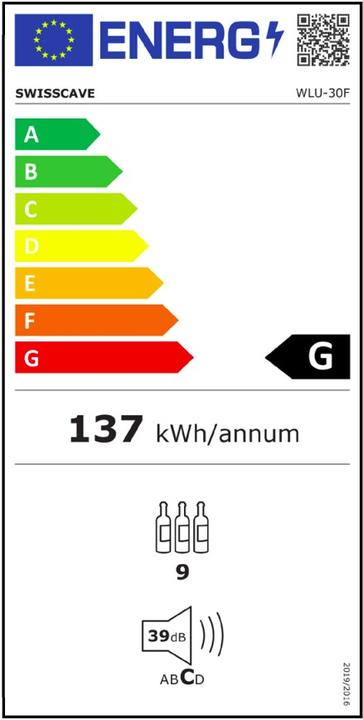 Label énergétique Swisscave WLU-30F