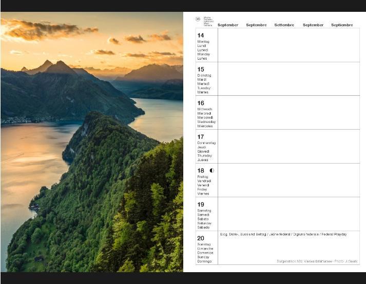 Produktbild Swiss Foto-Almanach 2026 (14.8 x 21 cm, Deutsch, Französisch, Italienisch, Englisch)