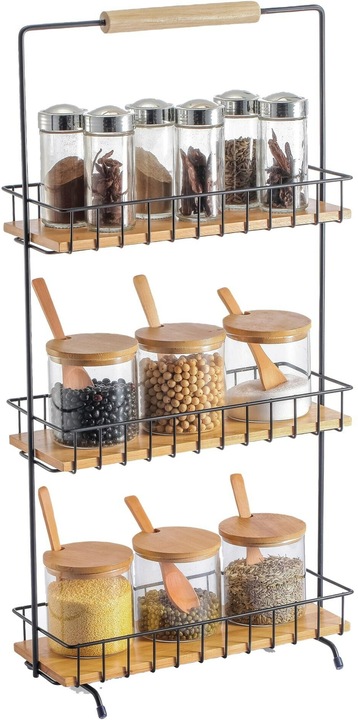 Produktbild MSV Aufbewahrungsbox Elie 29.5 x 15.5 x 58.5 cm, Nature/Schwarz (29.5 x 15.5 x 58.5 cm)