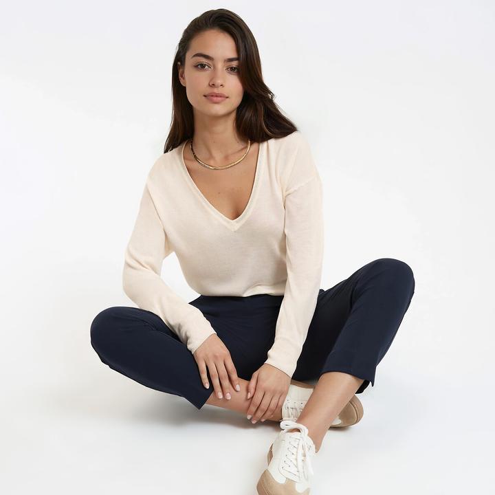 Actual product image La Redoute Collections Pullover mit V-Ausschnitt (M)