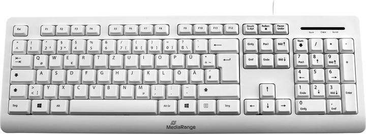 Actual product image MediaRange KEYBOARD QWERTY MROS110 with cable white/light gray (DE, Cable)