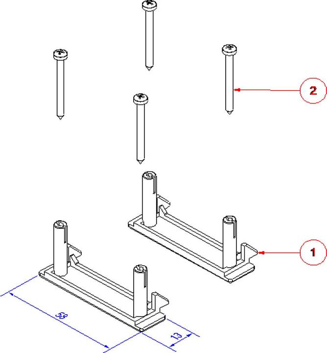 Actual product image Bachmann Mounting clip for power strip