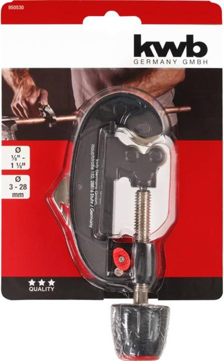Actual product image kwb Pipe cutter for copper pipes with quick release function and deburrer, Ø-pipe