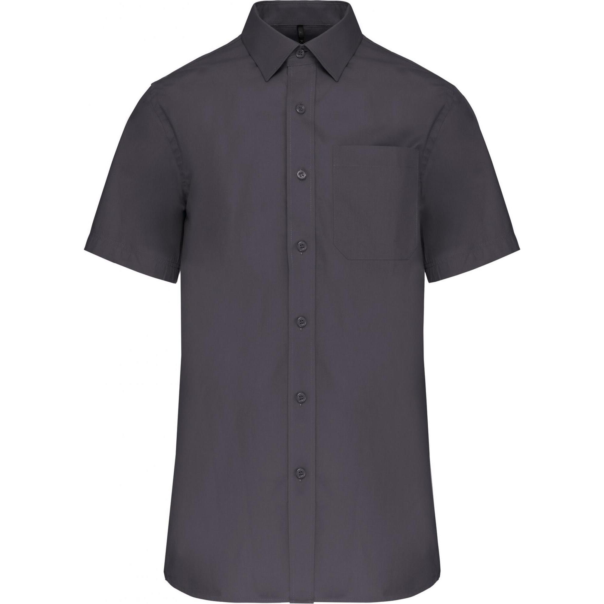 Kariban, Herren, Hemd, Popeline, Grau, (5XL)