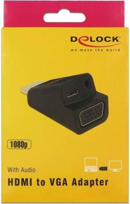 Produktbild Delock Monitoradapter HDMI-A zu VGA mit Audio (VGA, Klinkenbuchse, 4.70 cm)