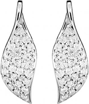 Silver Cat Elegant earrings with zircons SC365