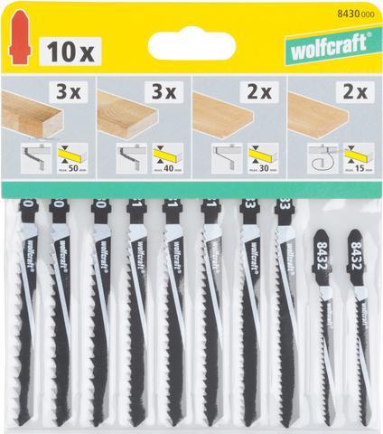 Produktbild wolfcraft 1 Stichsägeblätter-Set 10-tlg. T-Schaft