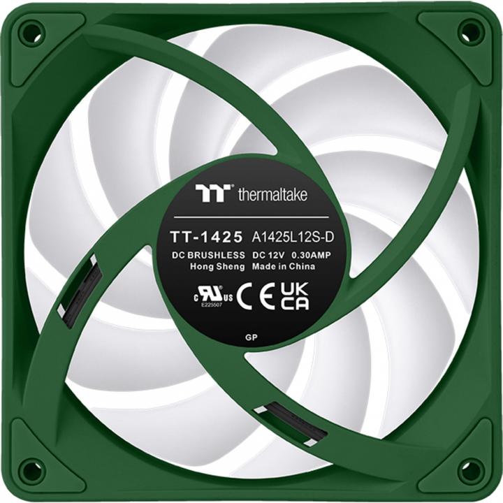 Actual product image Thermaltake TT CT140 EX Reverse ARGB PC Cooling Fan 3 Pack Racing Green (140 mm, 3 x)