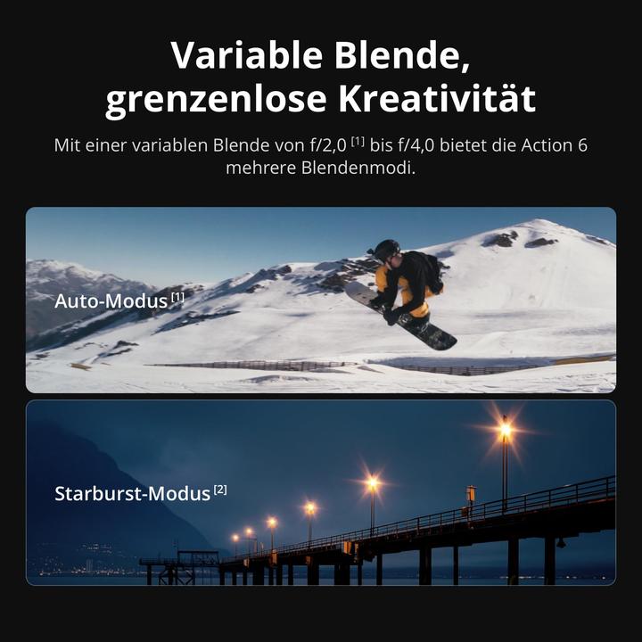 Image du produit DJI Osmo Action 6 Standard Combo (30p, Bluetooth, WiFi)