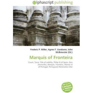 Marquis of Fronteira, Fachbücher