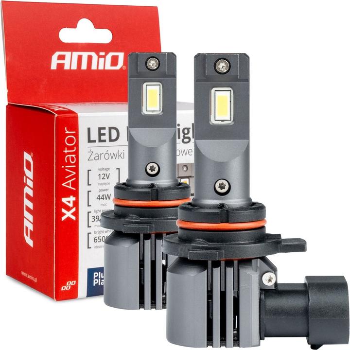 Immagine prodotto Amio LED Koplampen X4-serie AVIATOR HIR2 9012 6500K max 44W Dimlichten Wit