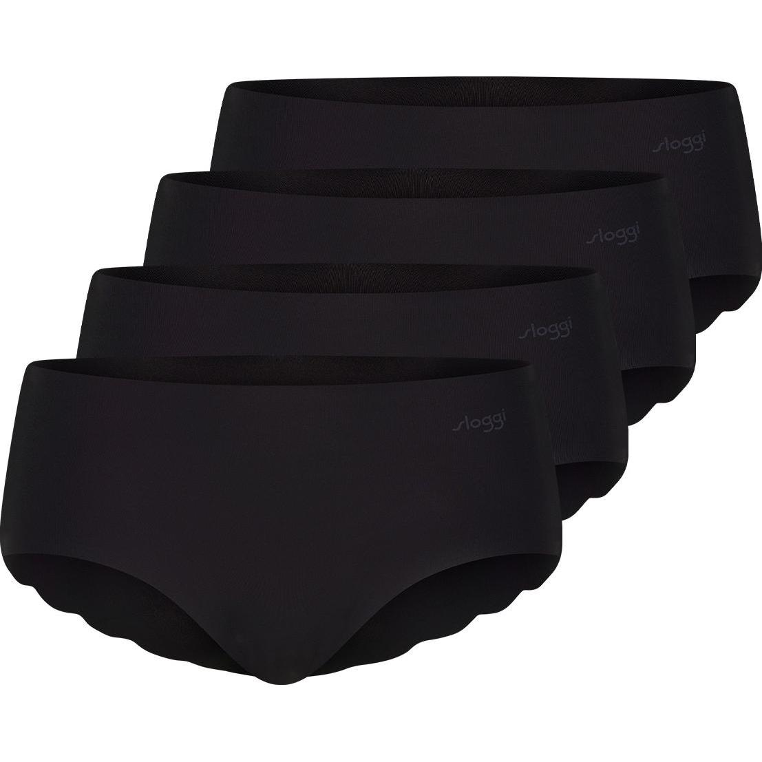 Sloggi, Damen, Unterhosen, 4er Pack ZERO Microfibre 2.0 Short Slip, Schwarz, (M, 4er Pack)