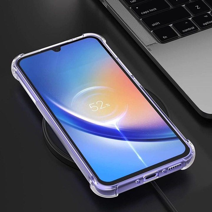 Produktbild Screenguard Samsung Galaxy A34 5G Hülle Crystal Soft Airbag Bumper (Samsung Galaxy A34 5G)
