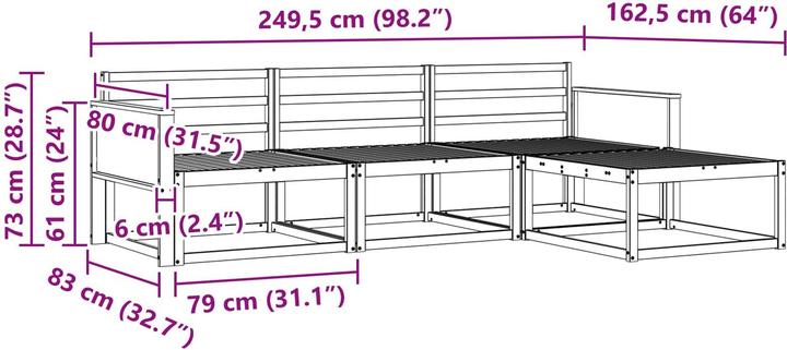 Produktbild vidaXL Outdoor-Sofa