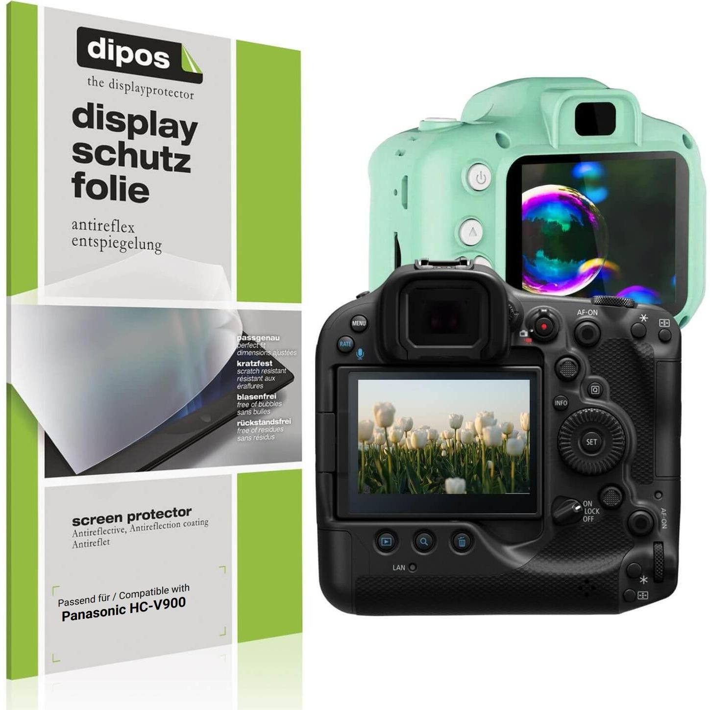 Dipos Schutzfolie Matt für Panasonic HC-V900 (Displayschutz), Kameraschutz, Transparent