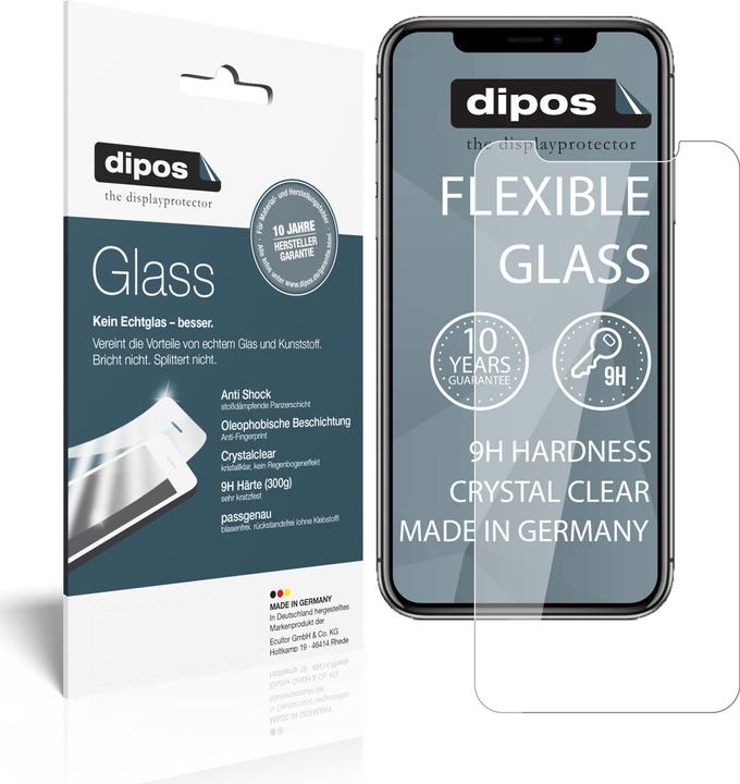 Dipos Displayschutz Anti-Shock (2 Stück, Apple iPhone 11)