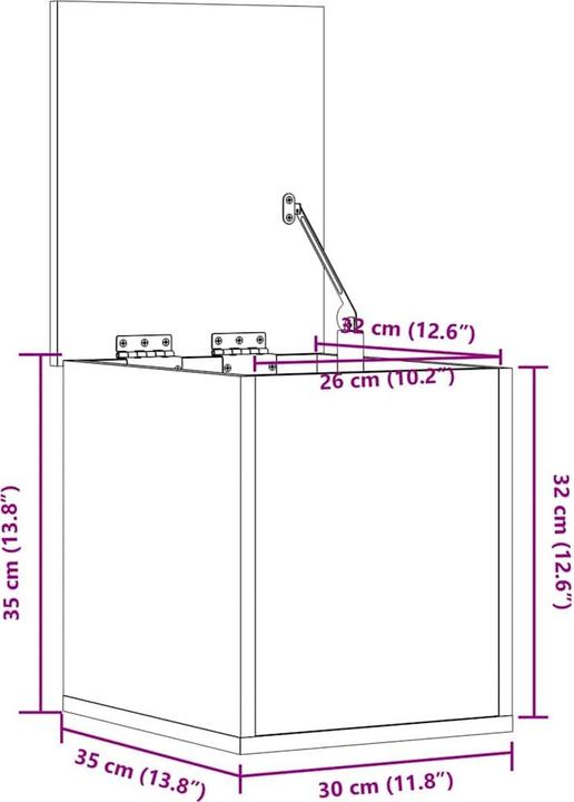 Actual product image vidaXL Truhe (35 cm, 1x)