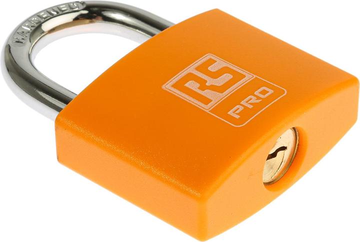 Produktbild RS PRO Orange Plastic Coated Brass Padlock