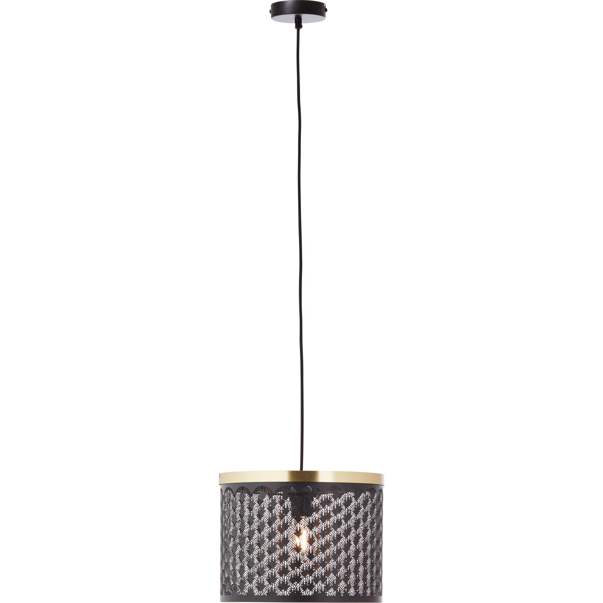 Brilliant, Pendelleuchte, Neolia Pendelleuchte 30cm schwarz gold Metall 1x A60, E27, 40 W, Gee (E27)