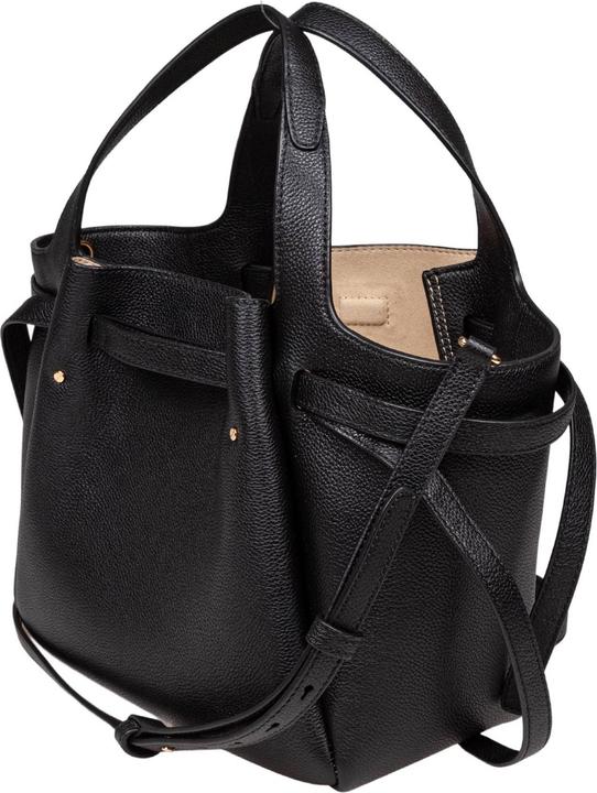 Actual product image Tory Burch romy tote leather handbag color black