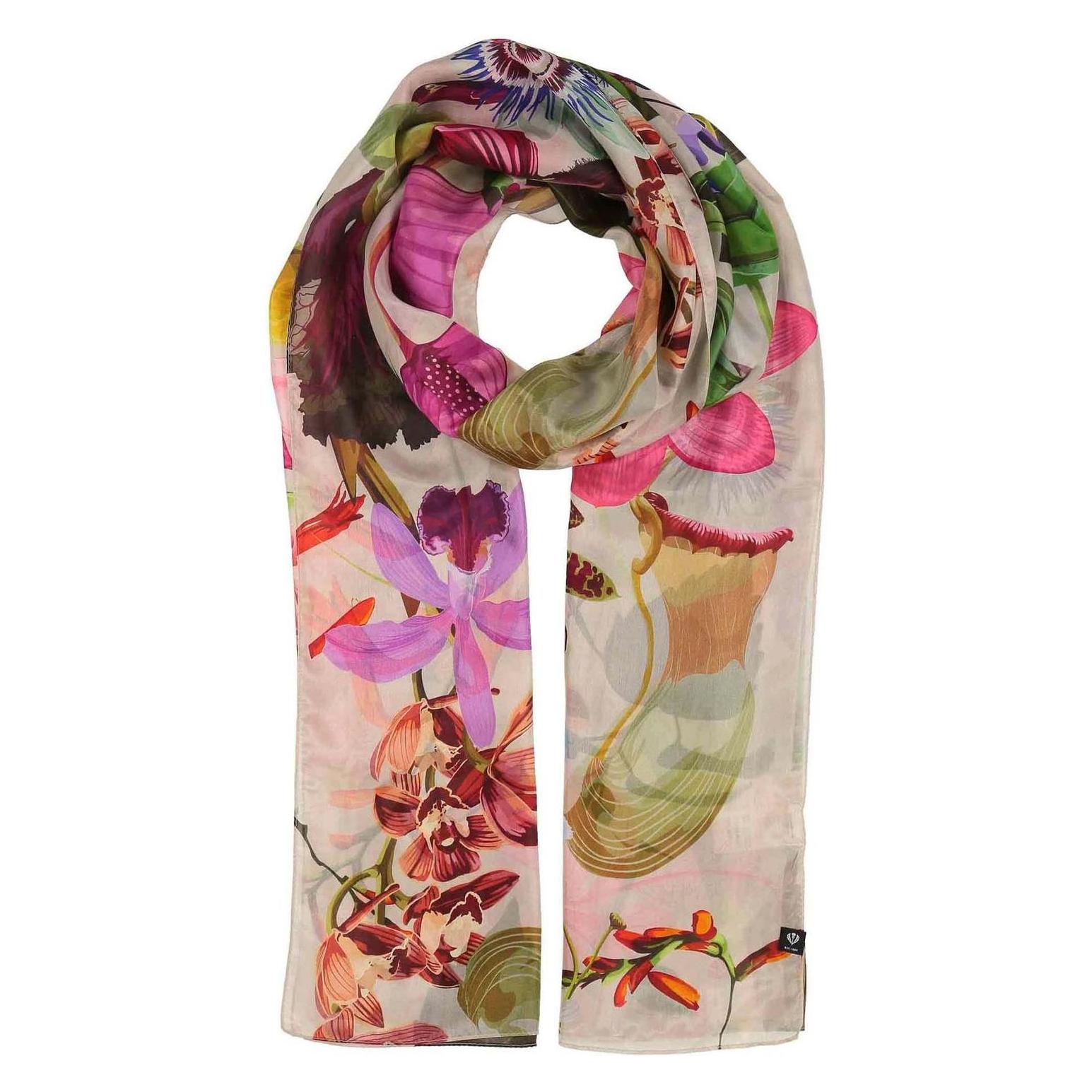 Fraas, Damen, Schal, Silk Stole With Xl Floral Print, Mehrfarbig