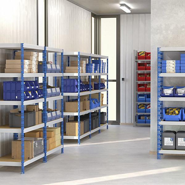 Actual product image eurokraft basic Wide span boltless shelf unit with chipboard shelves, depth 700 mm, extension
