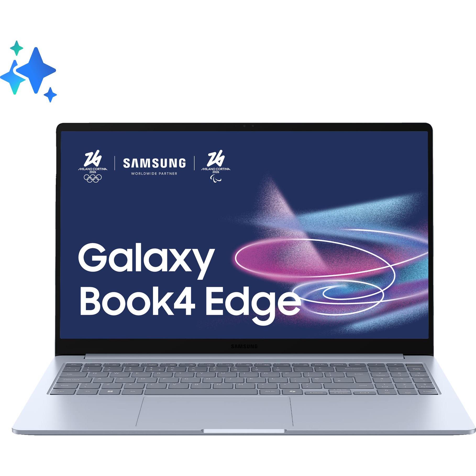 Samsung Galaxy Book4 Edge (15.6", X1-26-100, 16GB), Copilot+ PC (15.60", 512 GB, 16 GB, Italiano, Snapdragon X X1-26-100), Notebook, Blu