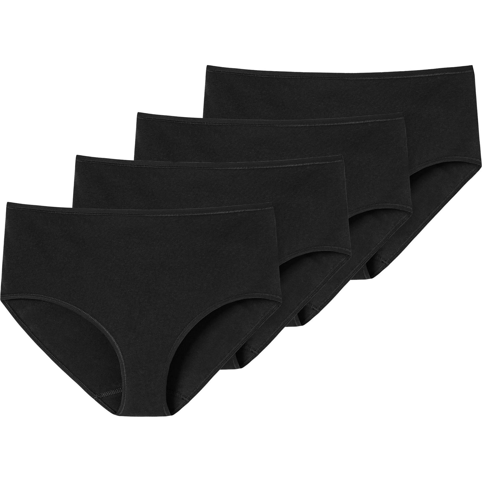 Thumbnail - Schiesser, Damen, Unterhosen, 4PACK Midi, Schwarz, (L, 4er Pack)