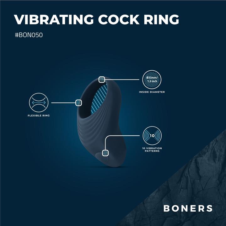 Actual product image Boners Vibrating Cockring (4 cm)