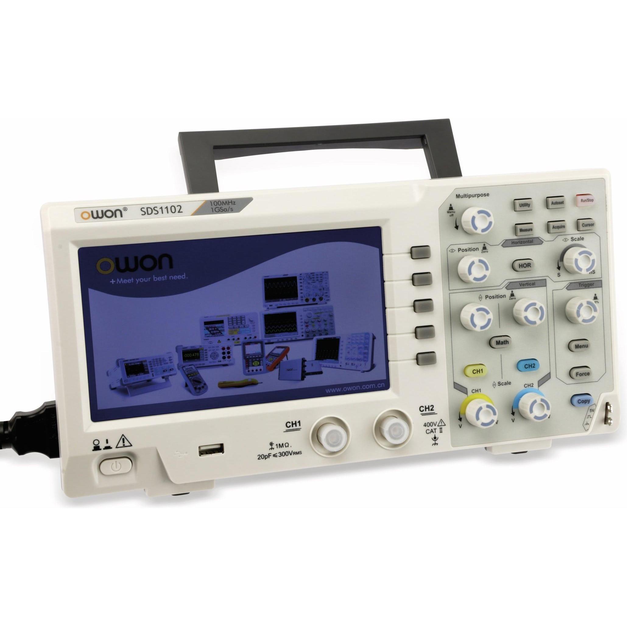 Thumbnail - Owon, Messleitung, Oszilloskop,, SDS1102, 2-Kanal 100 MHz, USB