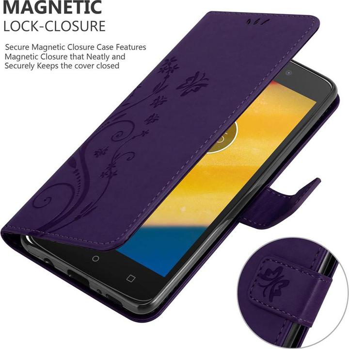 Produktbild Cadorabo Flower Book Cover (Motorola Moto C Plus)