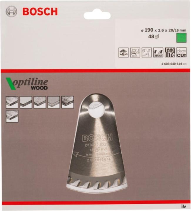 Produktbild Bosch Professional Zubehör PRO Wood Kreissägeblatt, 190 x 2.6 x 20 mm