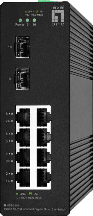 Immagine prodotto LevelOne Switch 10x GE IGS-2110 2xSFP, 8xRJ45 porte bw (10 porte)