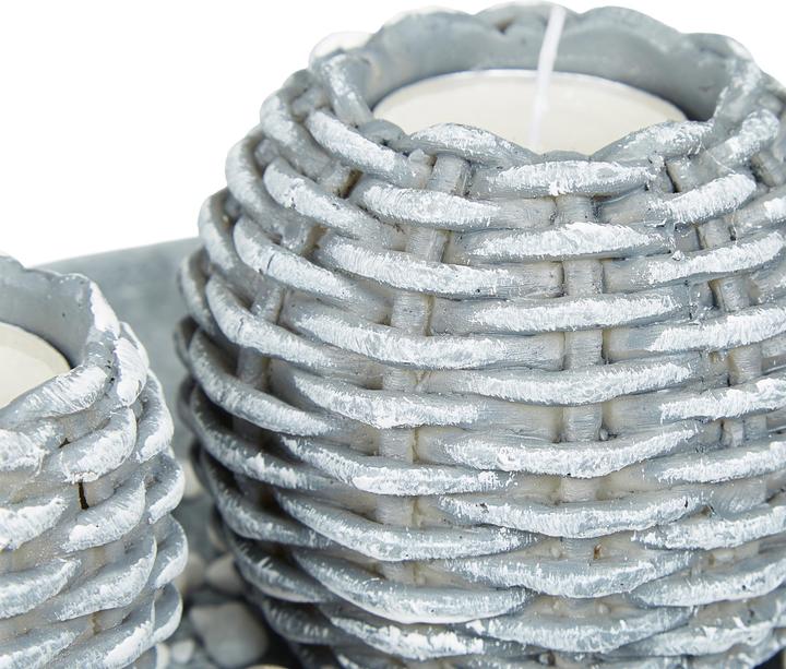 Immagine prodotto Relaxdays Vassoio portacandele grigio (3x)