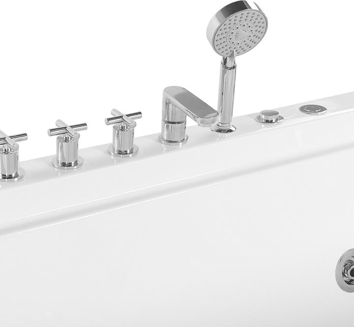 Produktbild Beliani Whirlpool Badewanne freistehend weiss rechteckig 180 x 110 cm SAONA (339 l, 110 cm)