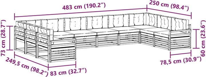 Produktbild vidaXL Outdoor-Sofa