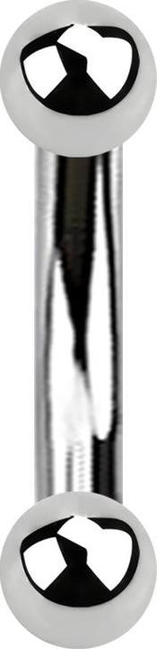 Immagine prodotto Star Piercing Filetto interno a banana argento con due palline (senza ottone, Acciaio chirurgico 316L)