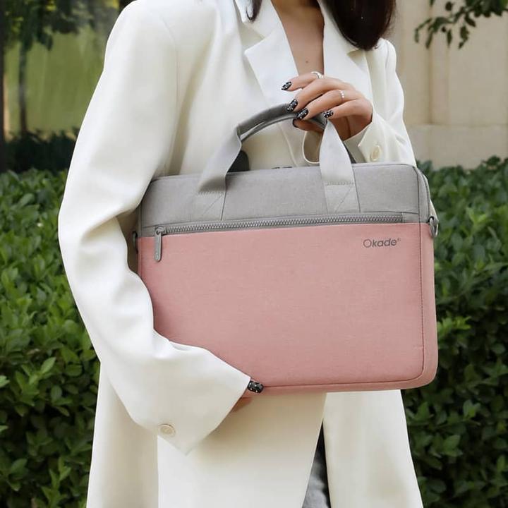 Actual product image Okade MacBook / Laptop bag, 15.6 inch, T66, Pink (15.60")