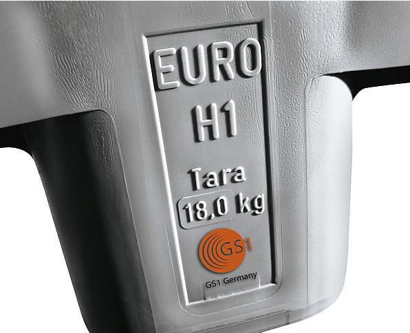 Immagine prodotto kaiserkraft Bancale in plastica riutilizzabile, portata 5000 kg, lungh. x largh. x alt. 1200